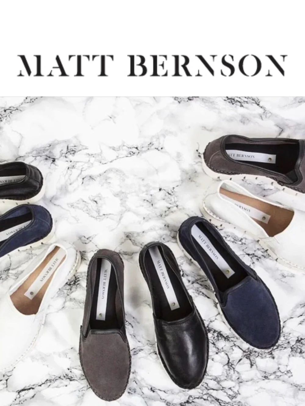 Matt Bernson White Leather Espadrilles